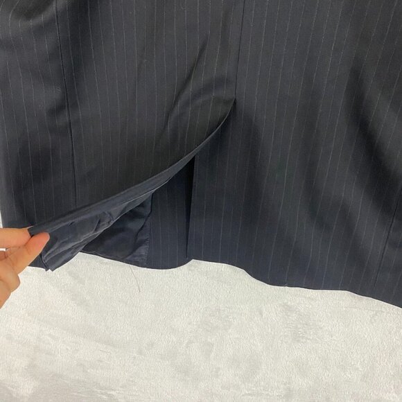 Brooks Brothers 1818 Madison SAXXON Suit Jacket Blazer Size 43R 38W Black Stripe - Picture 15 of 16